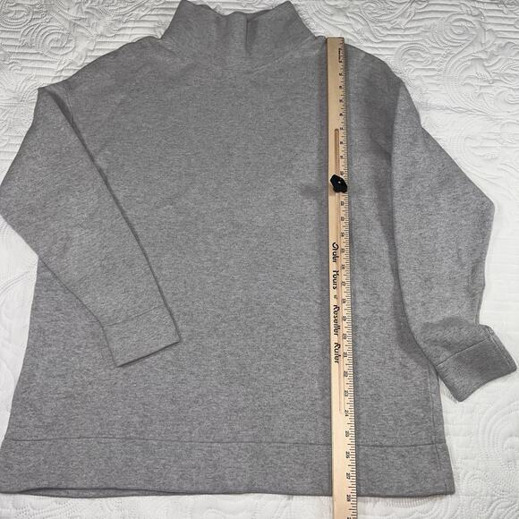 COS Sweater Womens EUR Size M Gray Mock Neck Knit Cotton-Wool Blend Minimalist - Picture 7 of 15